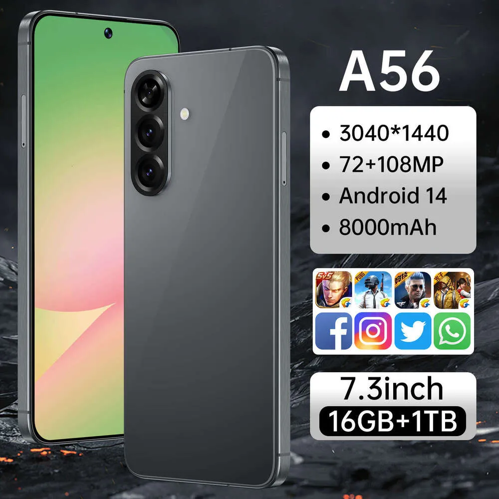A56 Smartphone Android 6.0 inch 4GB RAM 64GB ROM Tri SIM Mobile Phone ...