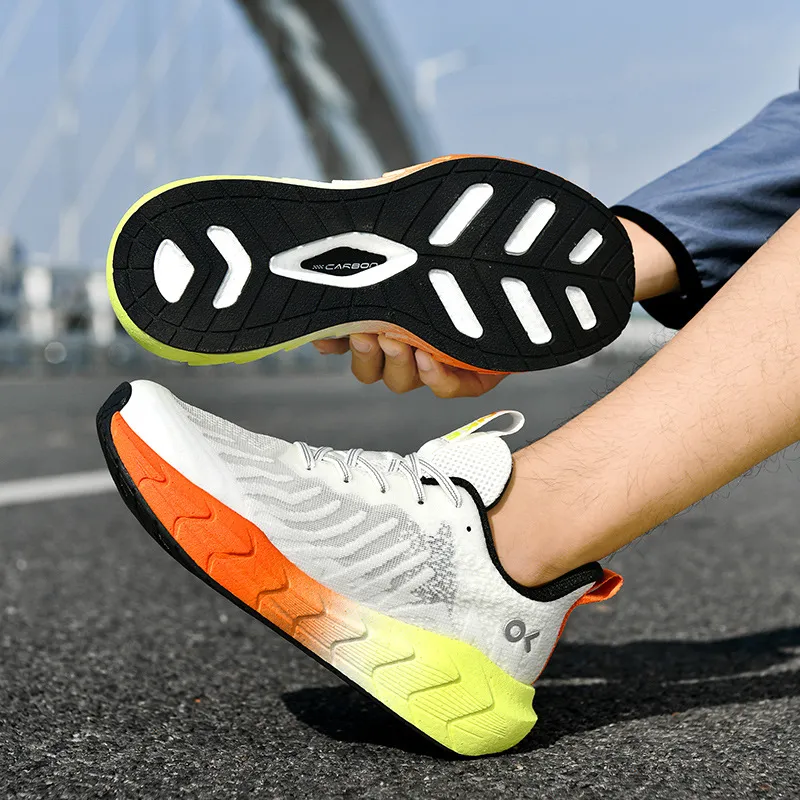 ONKE Free Shipping Designer Lightweight Shock-absorbing Mesh Breathable Running Jogging Shoes Exquisite White Black_desvips.com