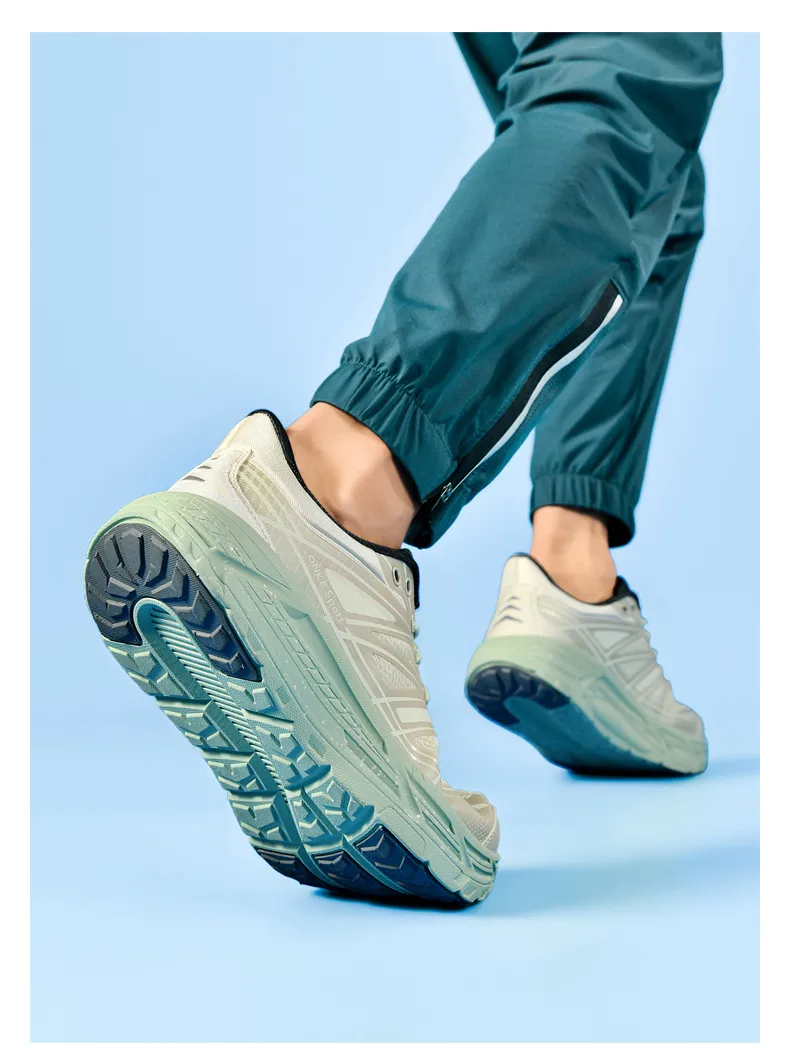 Leichte Atmungsaktive Mesh Walking Schuhe Stoßdämpfend Grün_voghion.com