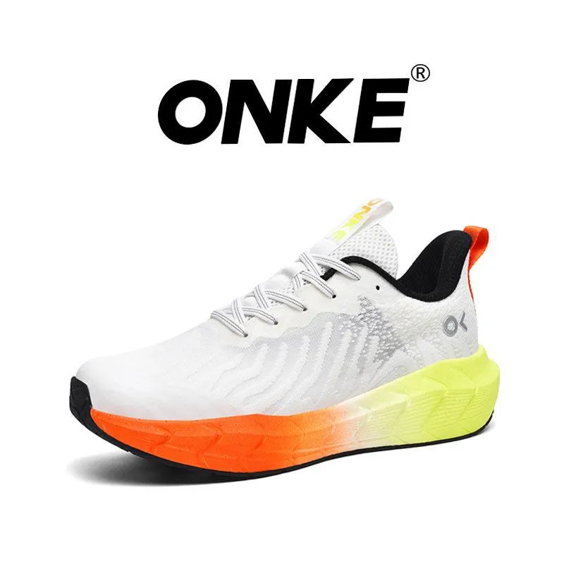 ONKE Free Shipping Designer Lightweight Shock-absorbing Mesh Breathable Running Jogging Shoes Exquisite White Black_desvips.com