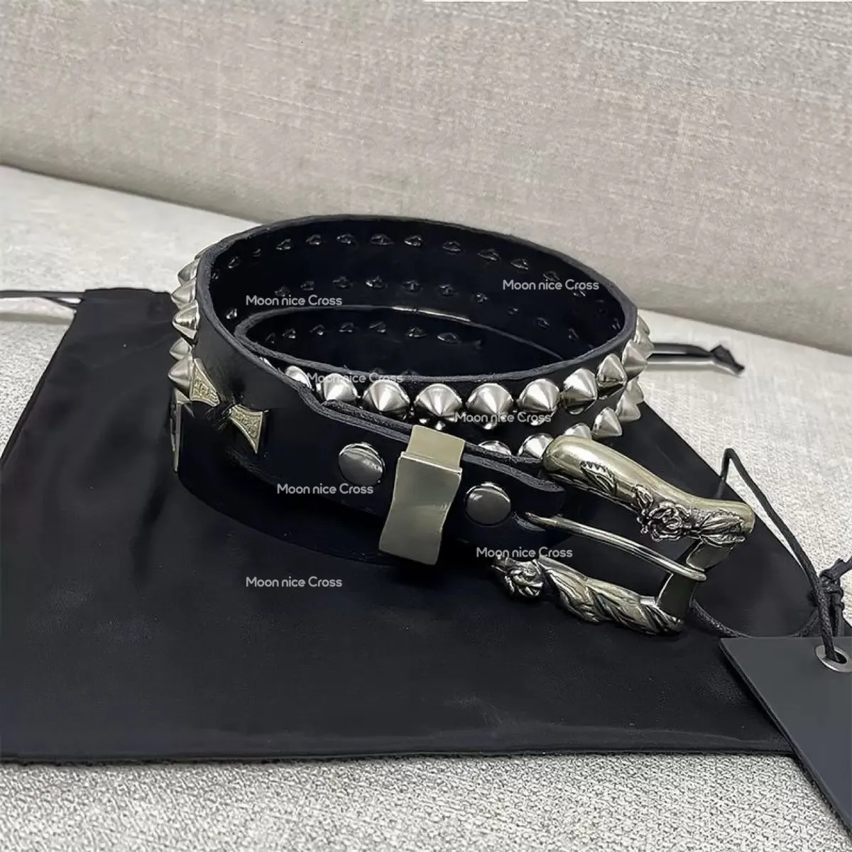 ERD Belt Retro Heavy Metal Rivets Men Womens ERD Belt From 14