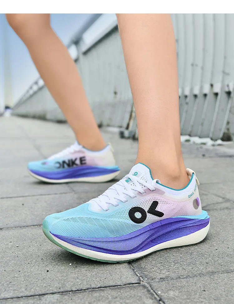 ONKE Free Shipping Designer Lightweight Shock-absorbing Mesh Breathable Running Jogging Shoes Bold Blue_desvips.com