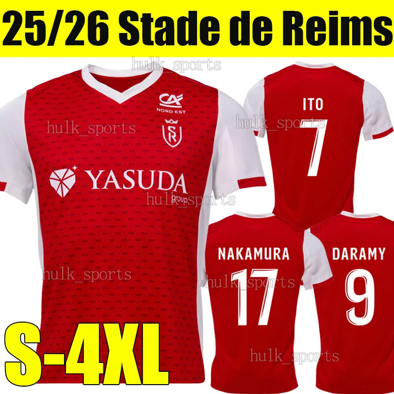 4XL 25/26 Stade De Reims ITO Soccer Jerseys NAKAMURA DARAMY O