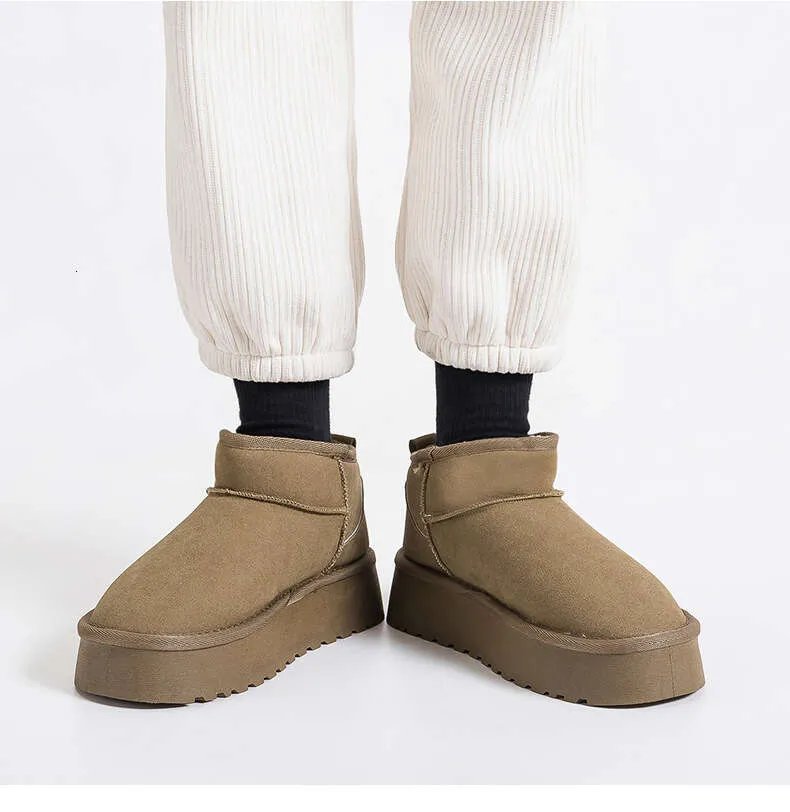 Platform Sole Snow For Women, Boots, 2024 Winter New Style, Warm Cotton Fleece Lined, Thickened Women's Shoes, Short_voghion.com
