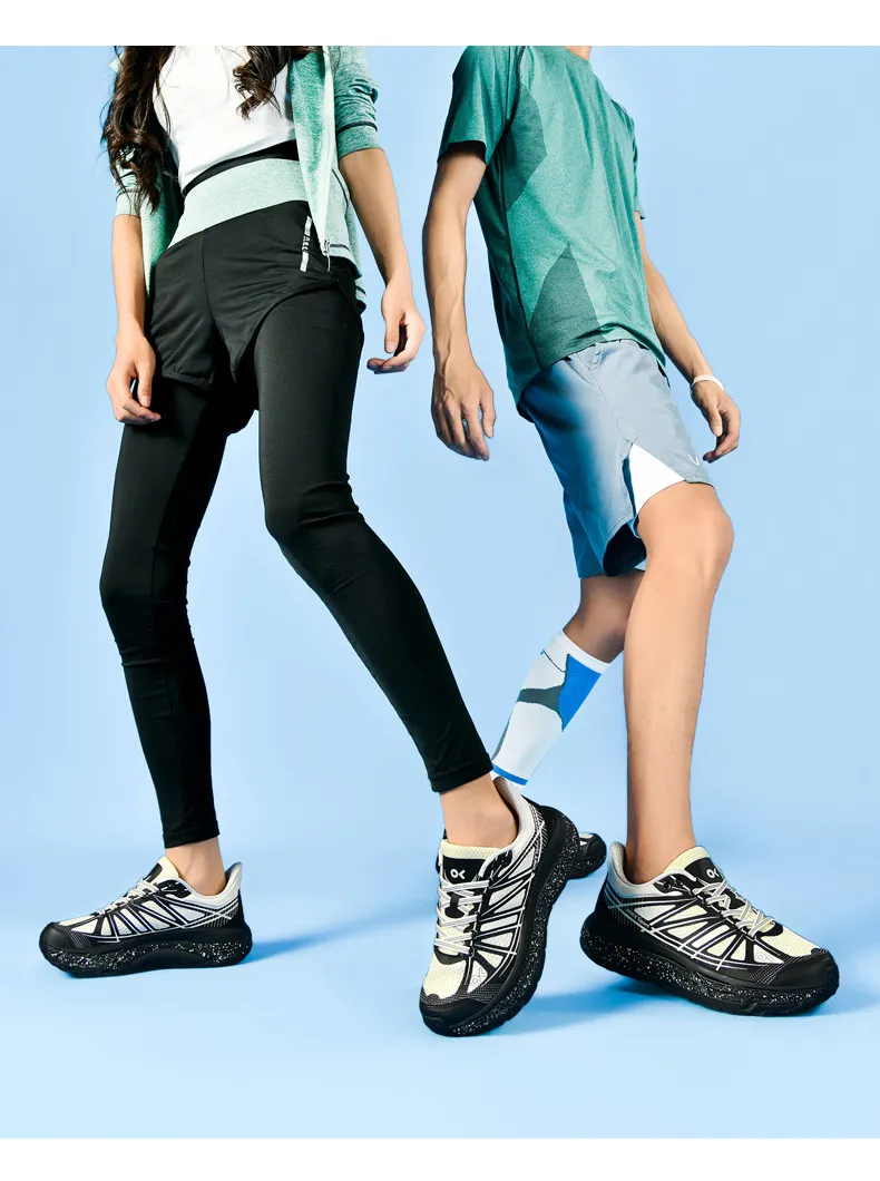 Leichte Atmungsaktive Mesh Walking Schuhe Stoßdämpfend Grün_voghion.com