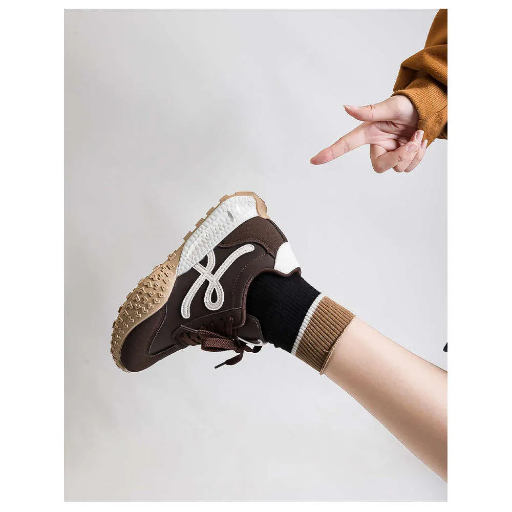 Women's Height Increasing Golf Trainers Chunky Sole Versatile_voghion.com