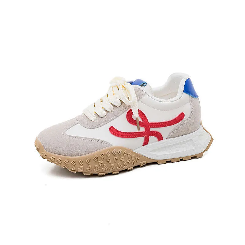 İçten Yükseklik Artırıcı Alman Antrenman Kadın Kore Versiyonu Kalın Tabanlı Küçük Beden Çok Yönlü Günlük Spor Baba Ayakkabısı_voghion.com