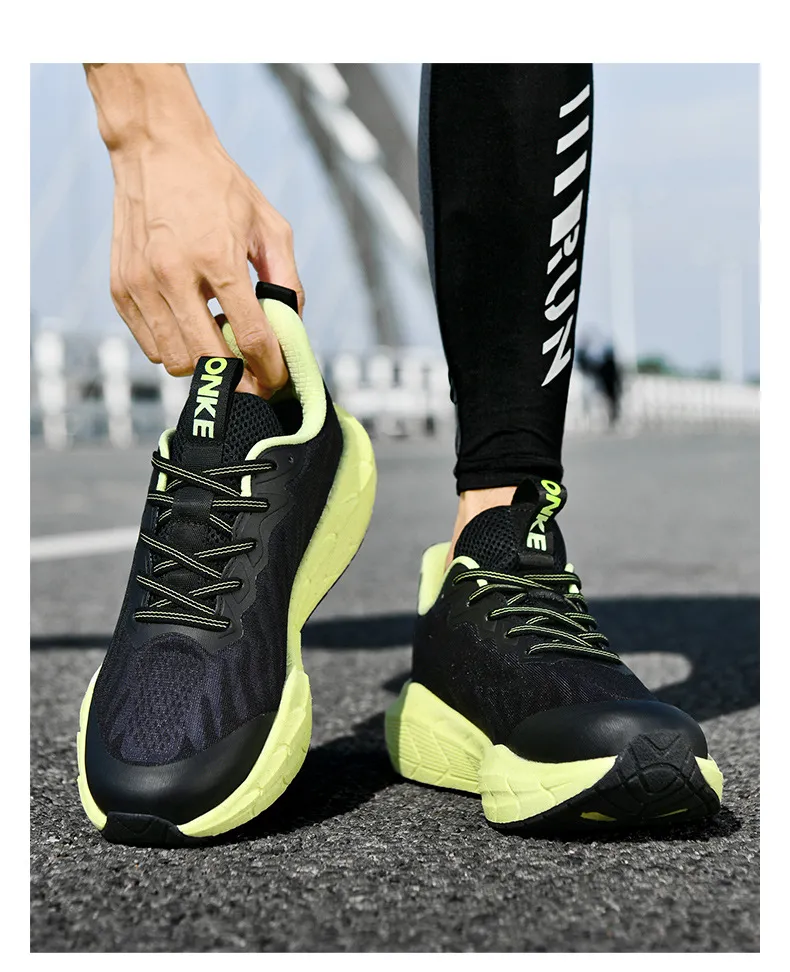ONKE Free Shipping Designer Lightweight Shock-absorbing Mesh Breathable Running Jogging Shoes Exquisite White Black_desvips.com