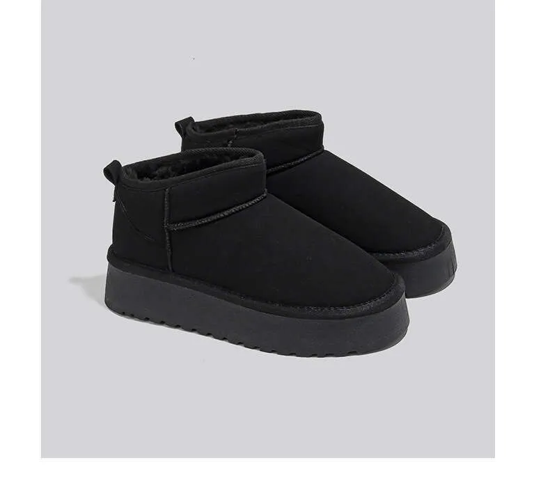 Platform Sole Snow For Women, Boots, 2024 Winter New Style, Warm Cotton Fleece Lined, Thickened Women's Shoes, Short_voghion.com