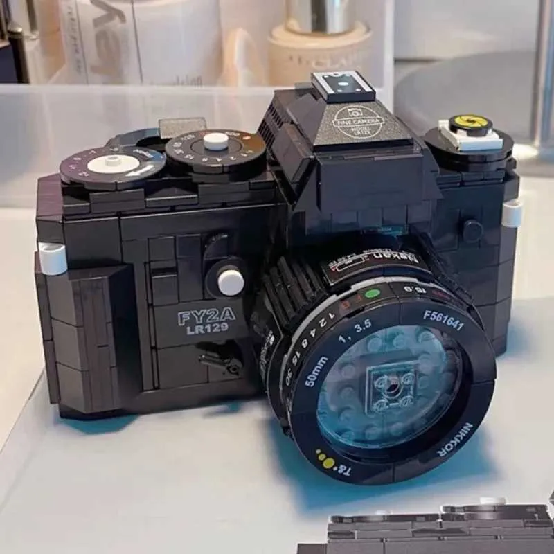 Black Advanced Digital SLR Camera 3D Model DIY Mini Blocks Bricks ...