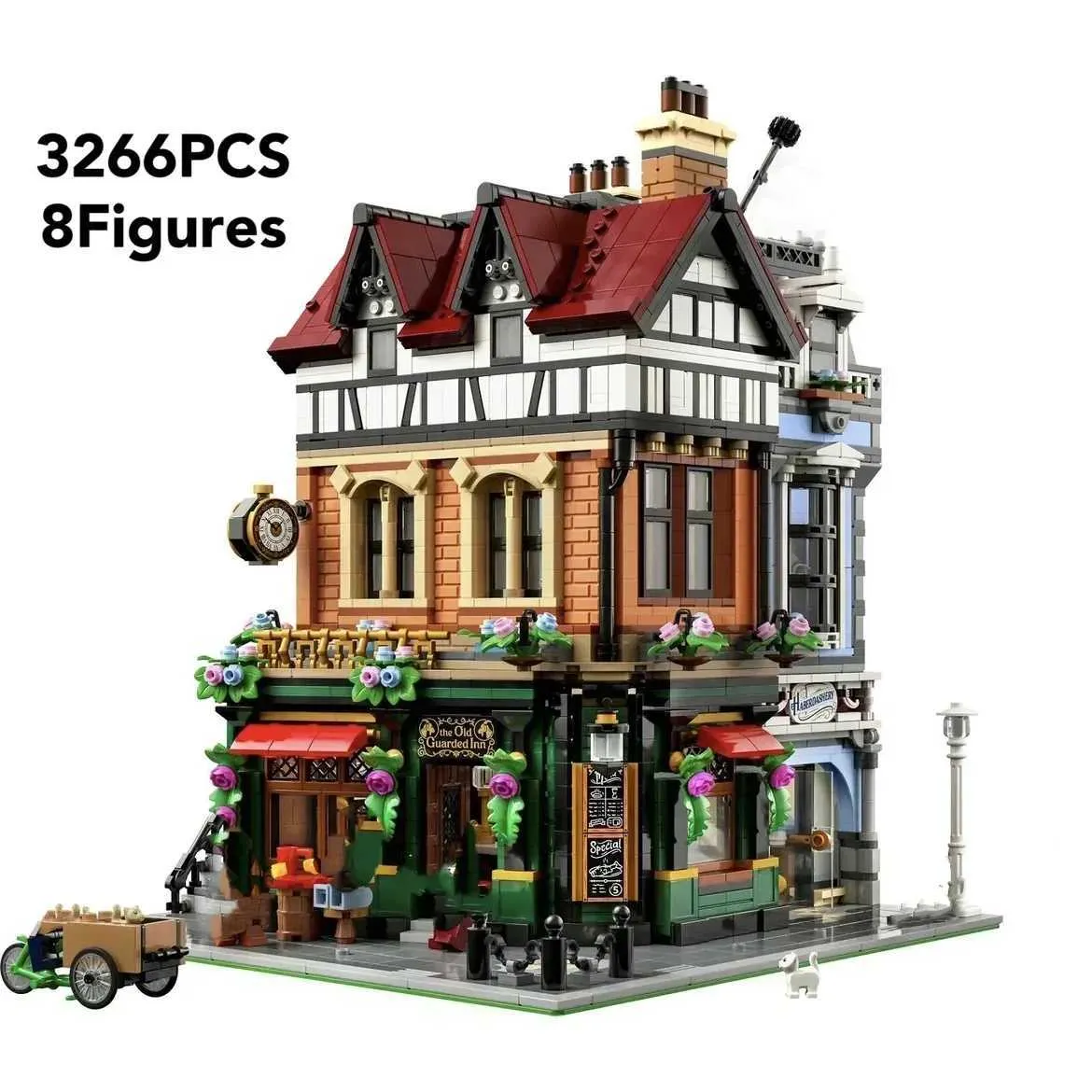 Modular Toy Set 2025 NEW Tudor Corner Modular Building Blocks Toy Set Wooden for Kids ...
