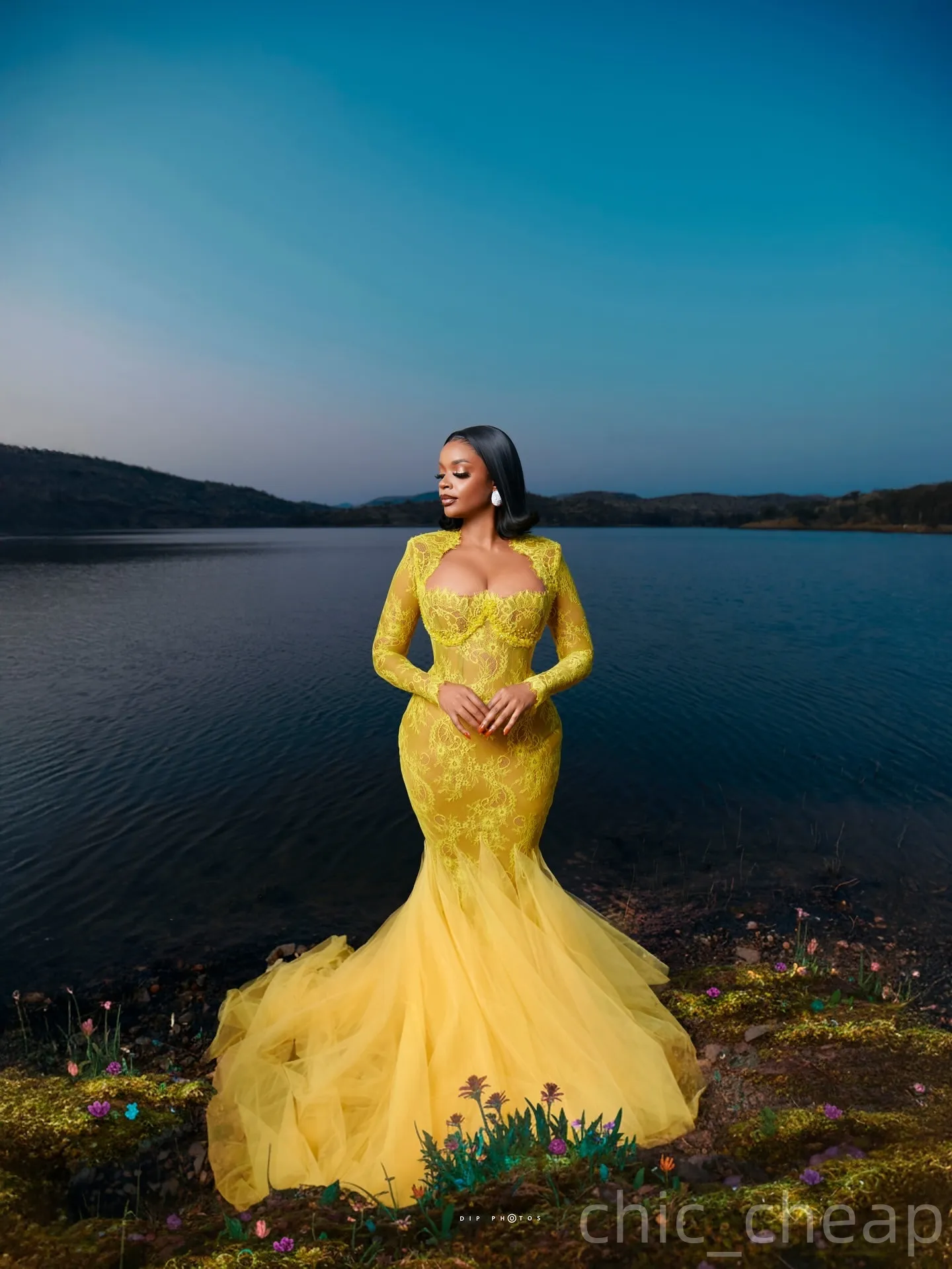 yellow prom dresses 2025 Butter Floral A-Line Dress with 3D Flowers DPD etc 56577 Sherri Hill