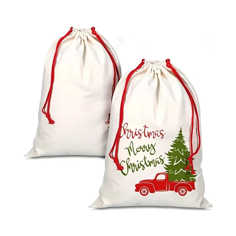 2024 Christmas Gift Doll Bags, Reusable Fabric Xmas Favor Bags