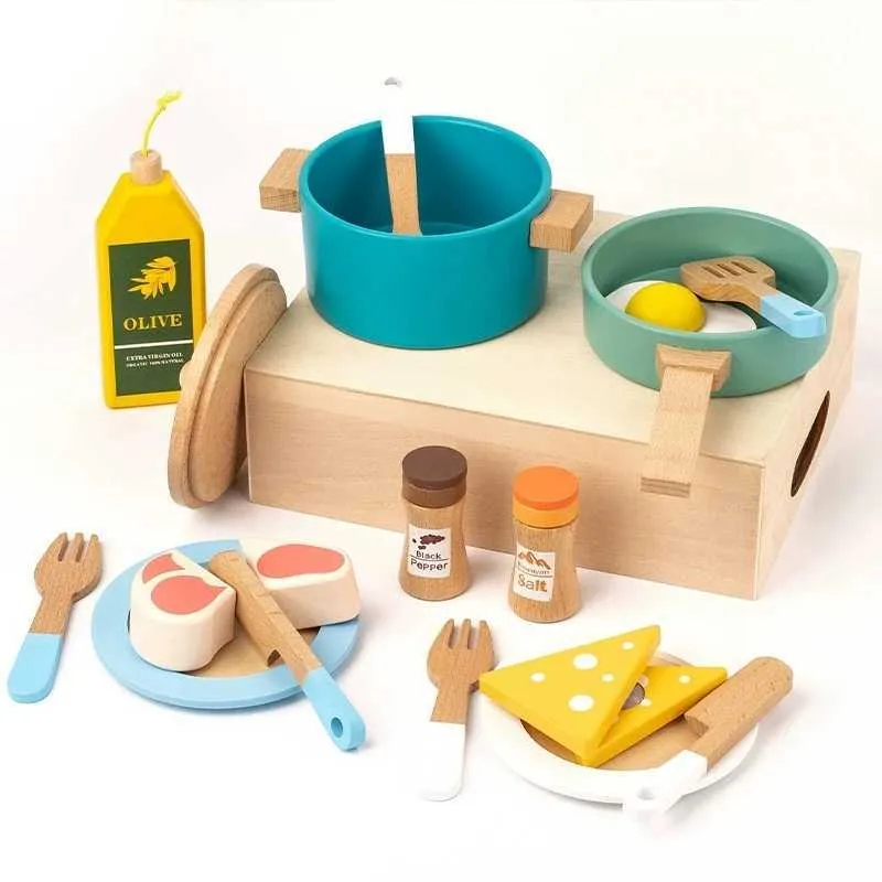 C250922 Wooden Kitchenware Set For Kids   Creative... 