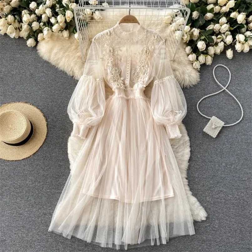 12041 Lace Flower Mesh Dress For Women White Summer... From Mysticastore,  $16.95 | DHgate.Com