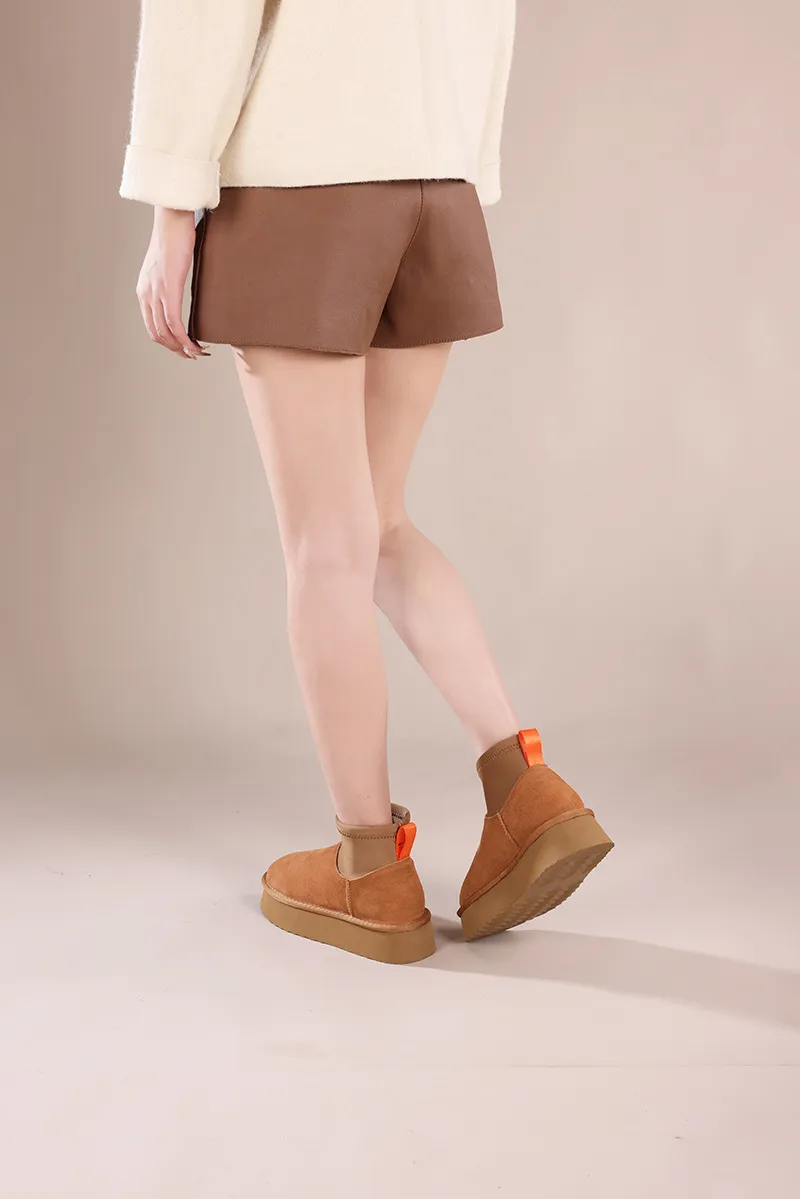 Damen Schneestiefel Aus Leder Mit Lammfellfutter Für Den Winter_voghion.com