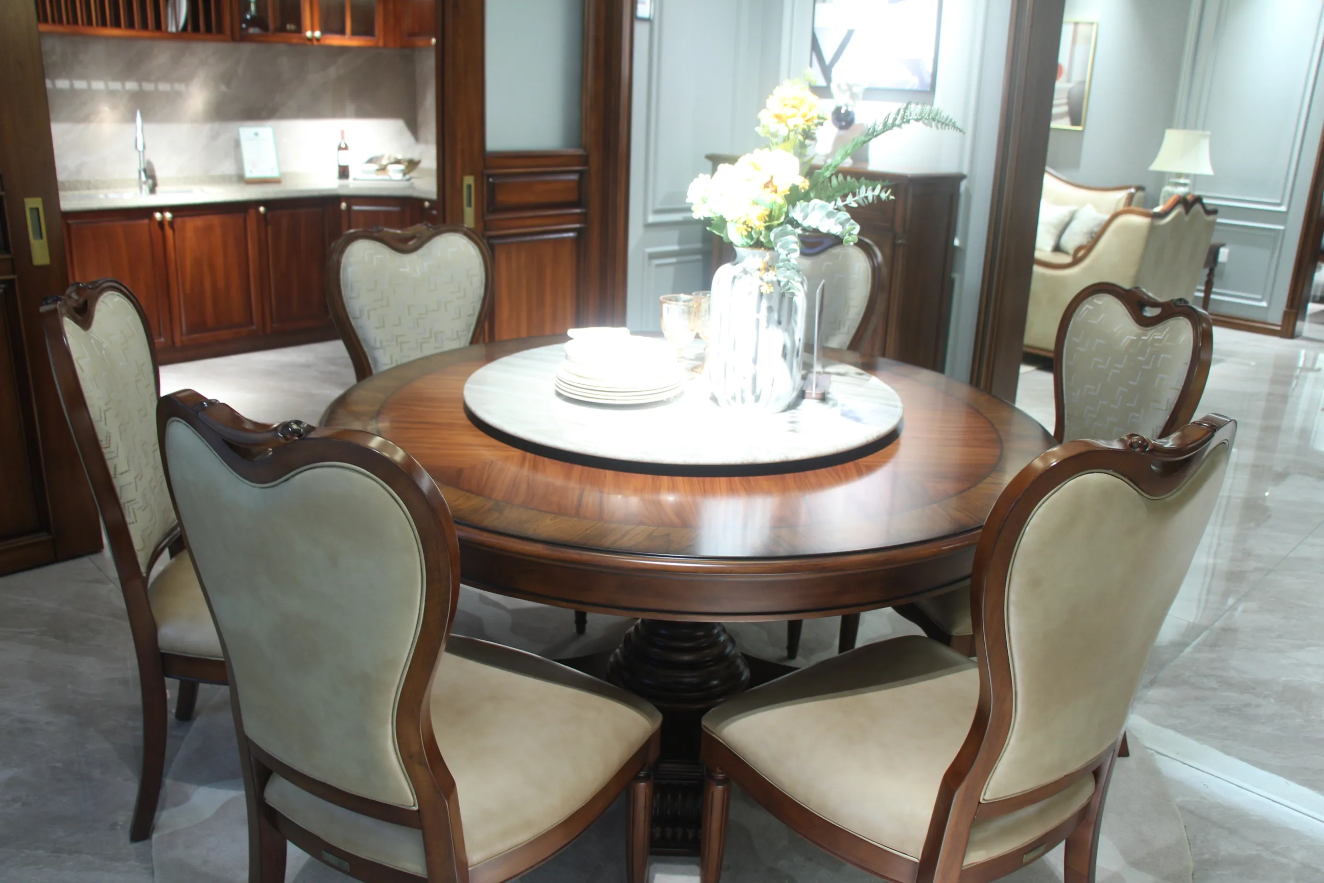 Premium European Round Oval Dining Table Set With... From Zhong_zhixin ...