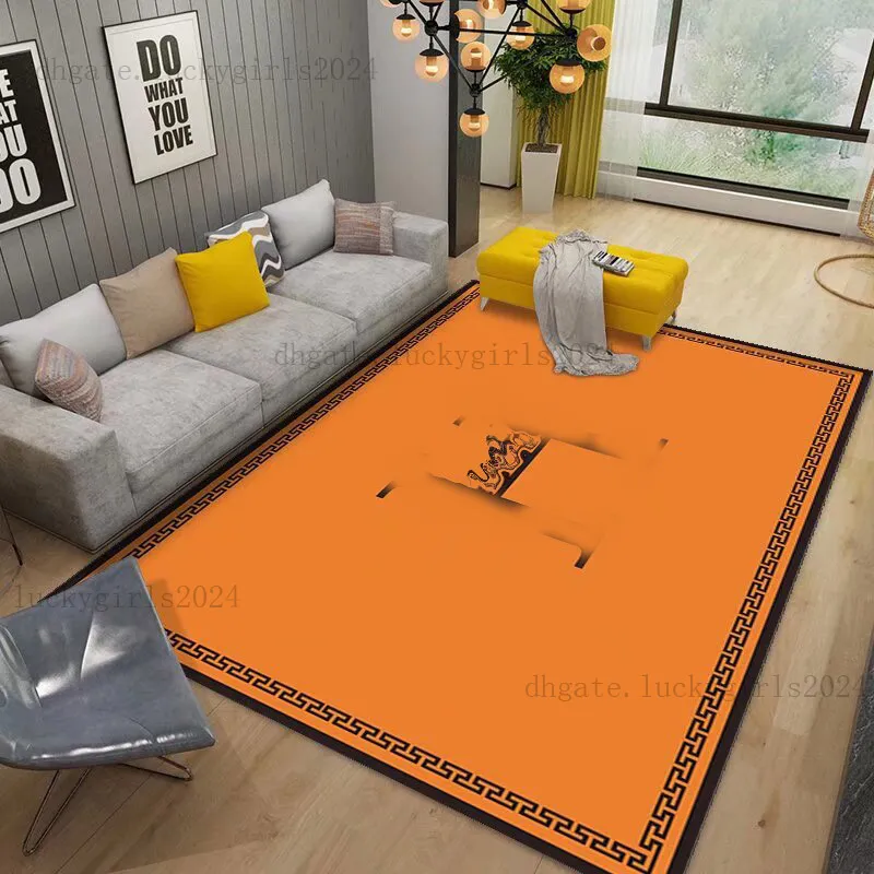 Entry Rug Orange Designer Orange Fashion Rug: Luxury Bedside Carpet, Sound-Absorbing ...