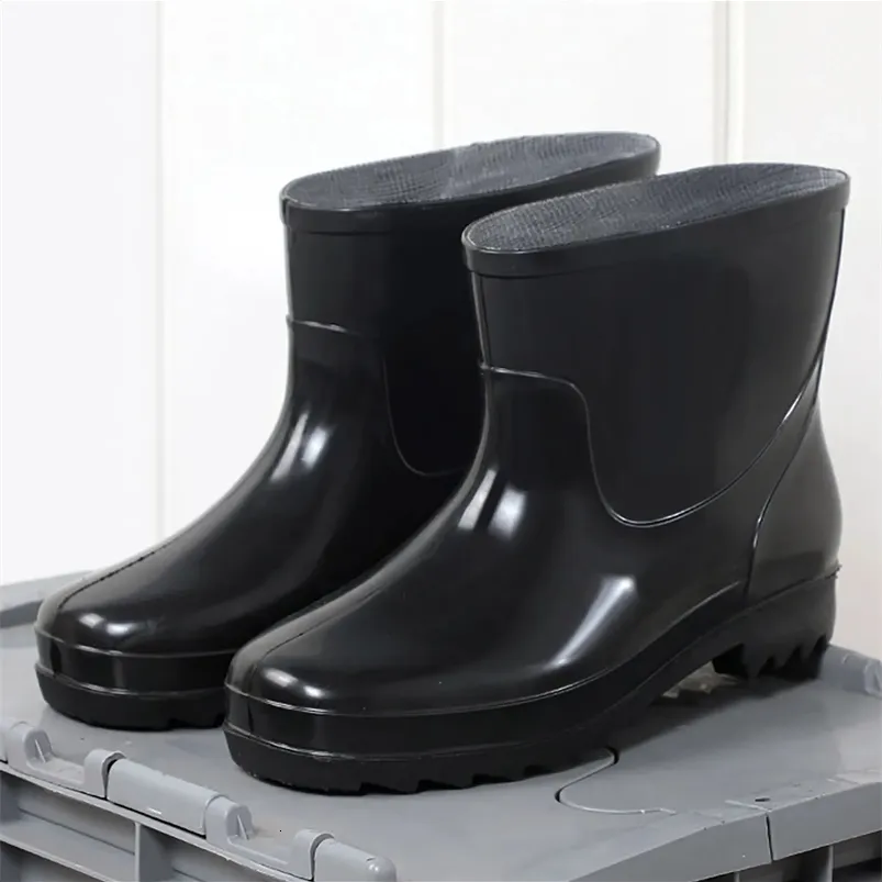 Short Ruber Bots Men's Short Black Rain Boots Ankle Garden Water... From Qiyue09, $9.14 ...