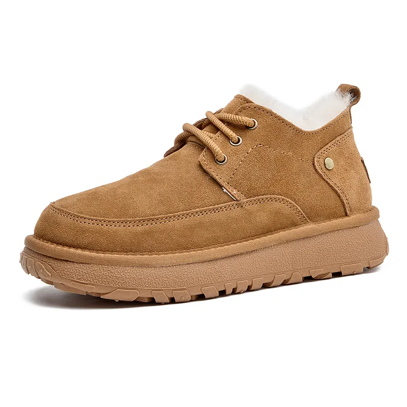CE Designer Free Shipping Oxhide Affordable Winter Anti Slip Snow Boots With Thick Plush Cotton Shoes_voghion.com