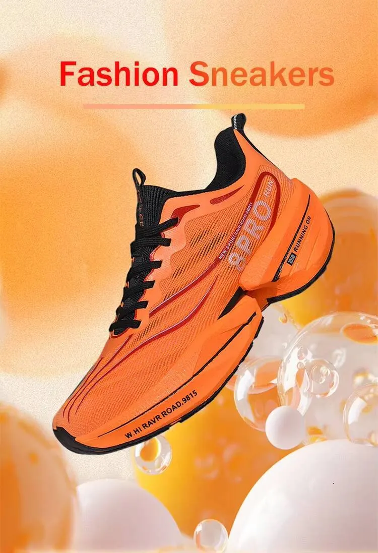 Men's Sneakers Carbon Plate Marathon Racing Cushioning Anti-slip Running Thick-soled Wear-resistant Couple Tennis Shoes_voghion.com