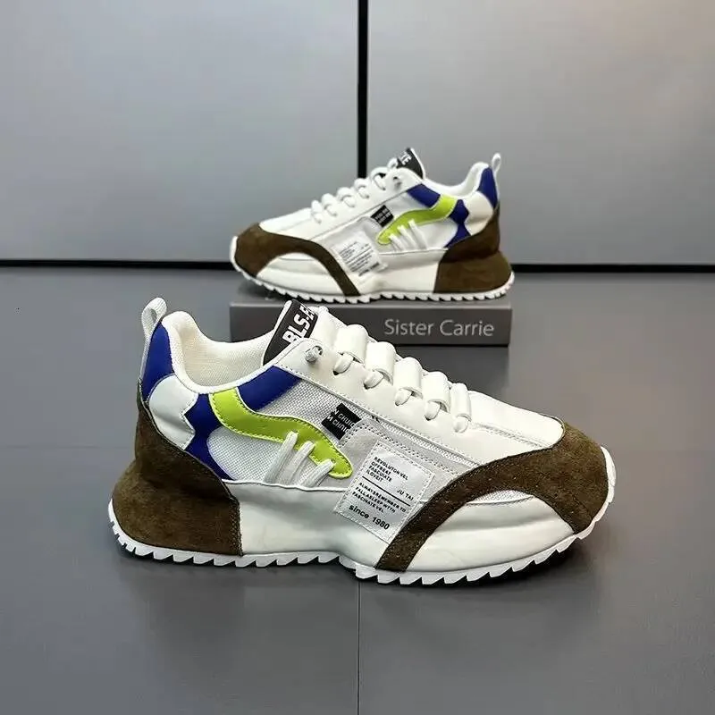 Four Seasons Moccasins Trend Designed Personality Lace-up Leather Sneakers Comfortable Breathable Shoes For Men Casual_desvips.com