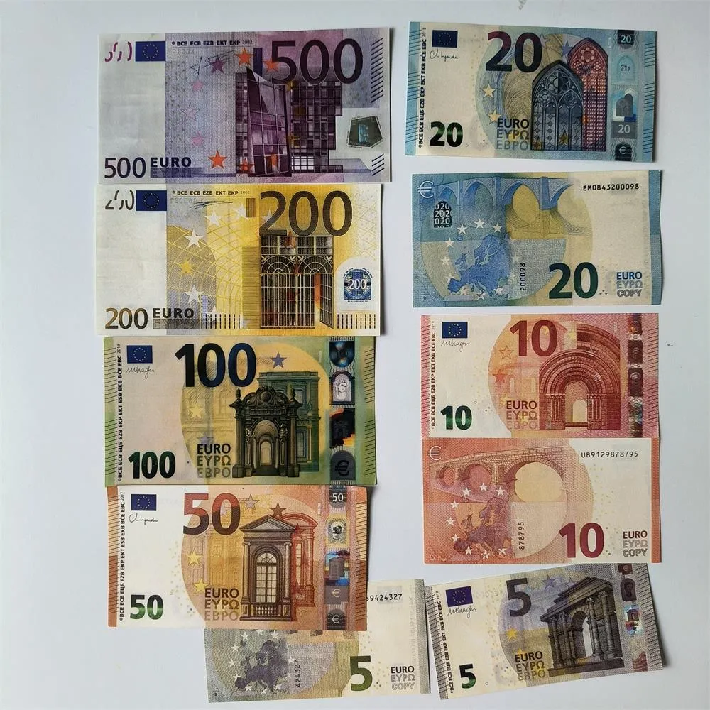 ✓ DHgate 3A는 현실적인 가짜 돈을 공급합니다 유로 파운드 장난감 지폐 50% 크기 74x41mm 영화 소품, 바 사용, 통화  복사 | 신상품 기타 축제 & 파티 용품