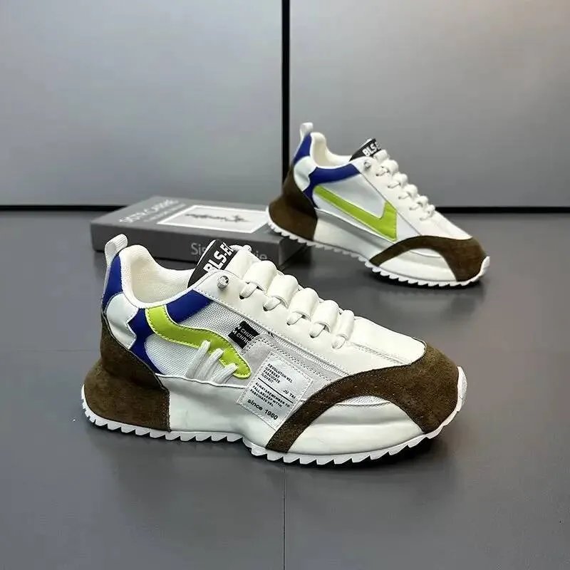 Four Seasons Moccasins Trend Designed Personality Lace-up Leather Sneakers Comfortable Breathable Shoes For Men Casual_desvips.com