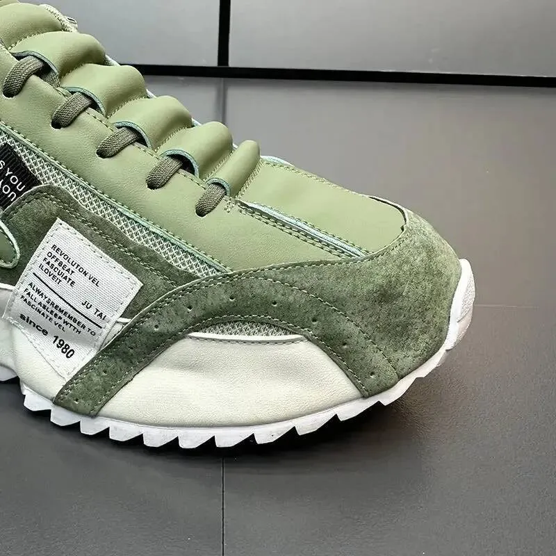 Four Seasons Moccasins Trend Designed Personality Lace-up Leather Sneakers Comfortable Breathable Shoes For Men Casual_desvips.com