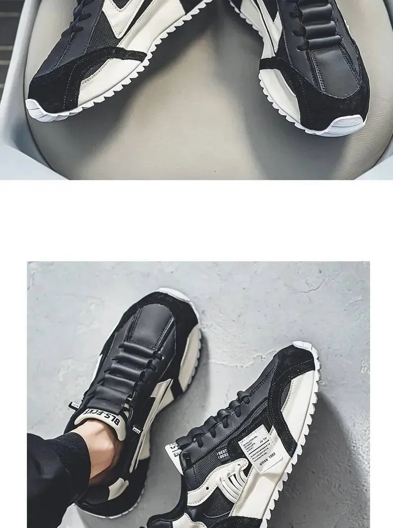 Four Seasons Moccasins Trend Designed Personality Lace-up Leather Sneakers Comfortable Breathable Shoes For Men Casual_desvips.com