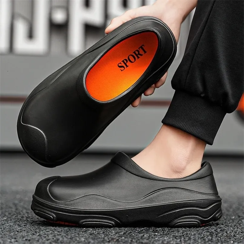 set Of Feet Kitchen Special Work For Men Waterproof Non And Oil Proof Slip On Chef Rainwater Shoes 250213_voghion.com