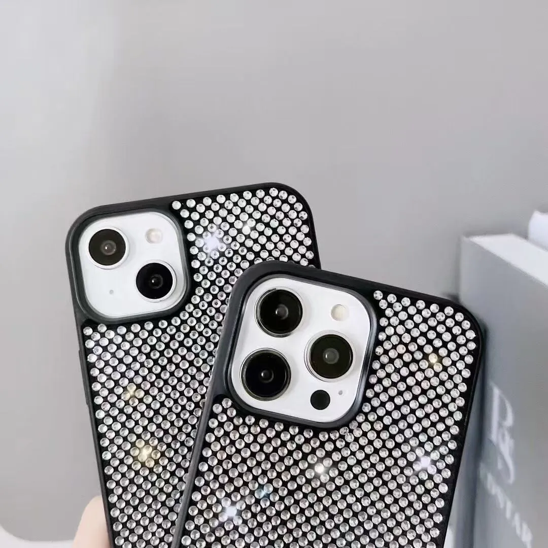 Coque De Téléphone Bling – Nœud Scintillant Avec Perles Et Cristaux – TPU