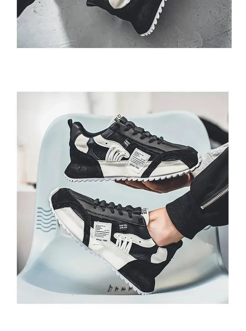 Four Seasons Moccasins Trend Designed Personality Lace-up Leather Sneakers Comfortable Breathable Shoes For Men Casual_desvips.com