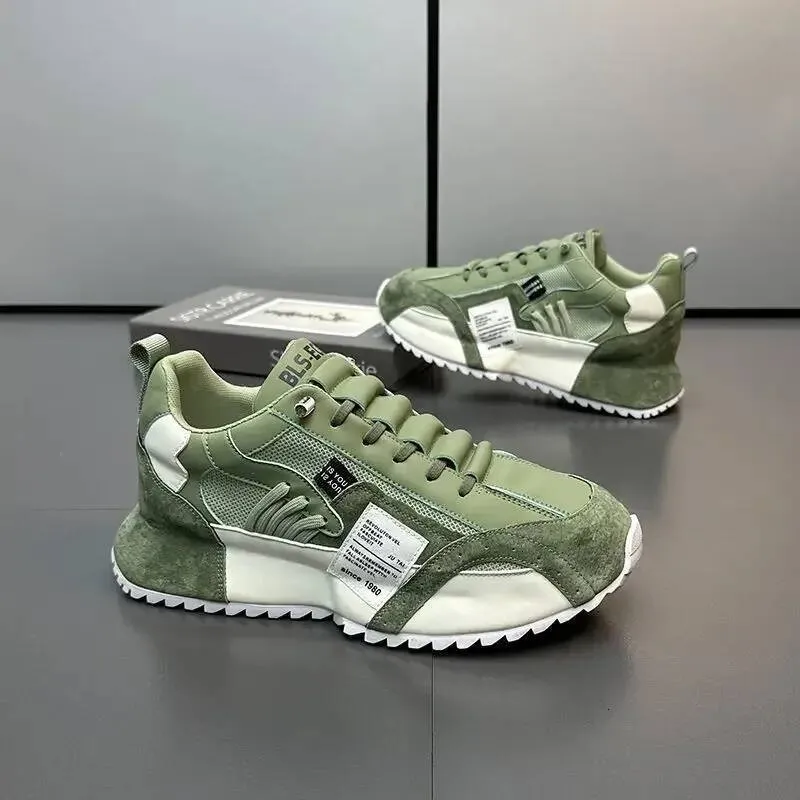 Four Seasons Moccasins Trend Designed Personality Lace-up Leather Sneakers Comfortable Breathable Shoes For Men Casual_desvips.com