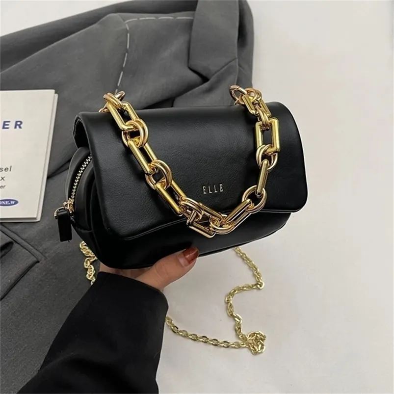Save Big on Bulk Shoulder Bag Black Purse Fashion Thick Chain Shoulder Bag  For Women Quality Black Pu Leather Handbag Clutch Bag Female Mini Crossbody 