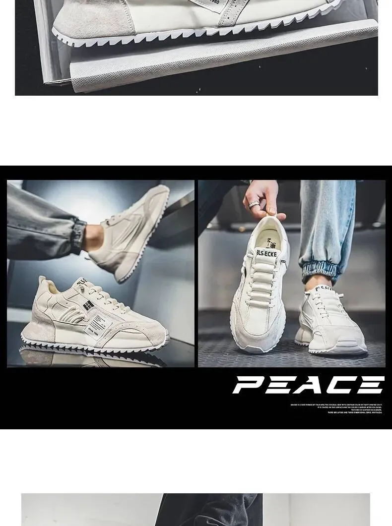 Four Seasons Moccasins Trend Designed Personality Lace-up Leather Sneakers Comfortable Breathable Shoes For Men Casual_desvips.com