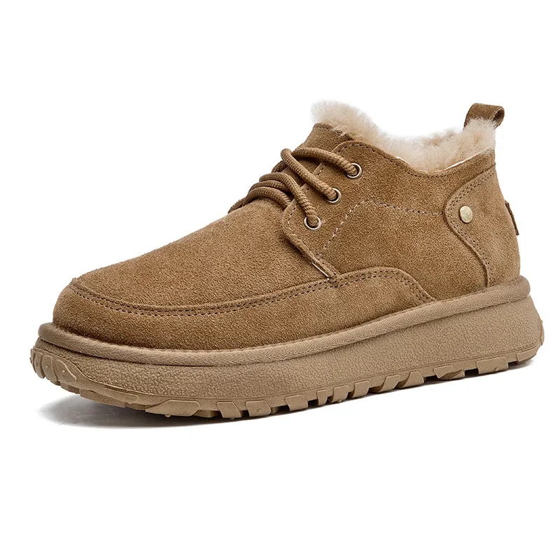 CE Designer Free Shipping Oxhide Affordable Winter Anti Slip Snow Boots With Thick Plush Cotton Shoes_voghion.com