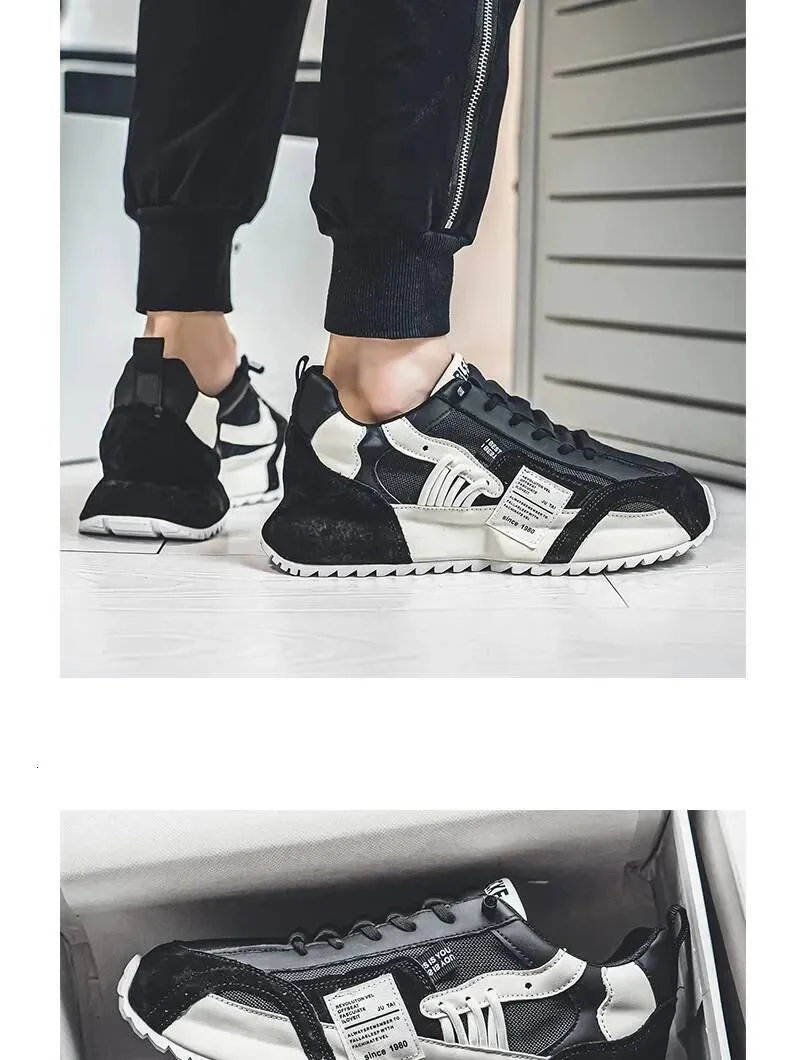 Four Seasons Moccasins Trend Designed Personality Lace-up Leather Sneakers Comfortable Breathable Shoes For Men Casual_desvips.com
