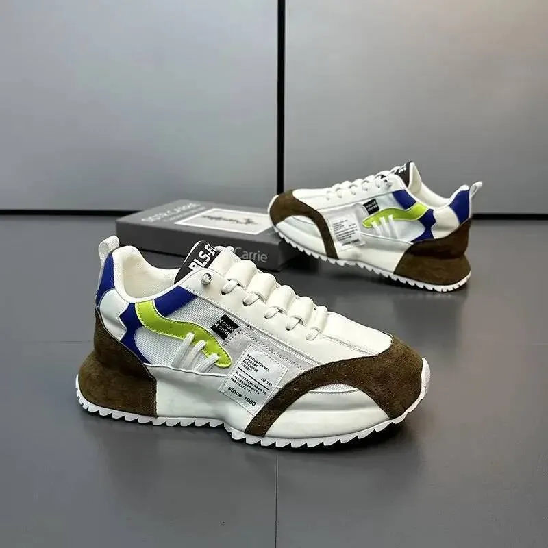 Four Seasons Moccasins Trend Designed Personality Lace-up Leather Sneakers Comfortable Breathable Shoes For Men Casual_desvips.com