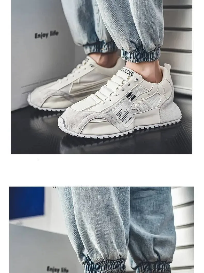 Four Seasons Moccasins Trend Designed Personality Lace-up Leather Sneakers Comfortable Breathable Shoes For Men Casual_desvips.com