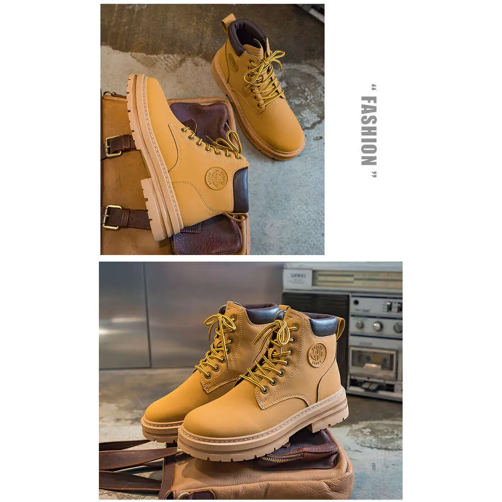 Stivaletti da golf gialli per uomo e donna high-top outdoor_voghion.com