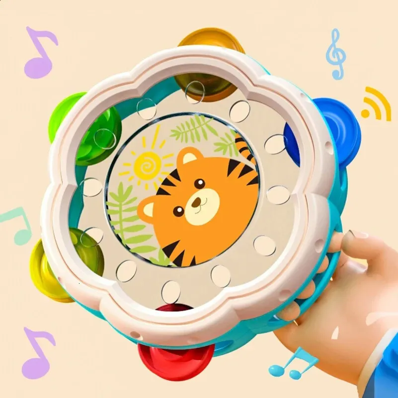 Music Note Rattle Toy Interactive Montessori Electronic Hand Drum With Shaking Rattles ...