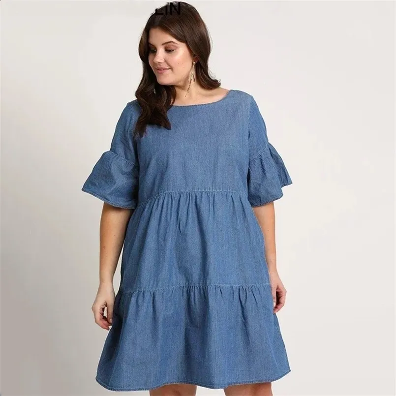 denim smock dress plus size For Women Summer Casual... From Mysticastore, $13.83 Womens dresses Size:2+ __color_black-and-white:s16357_black-and-white Cut Out Long Sleeve offering both comfort and