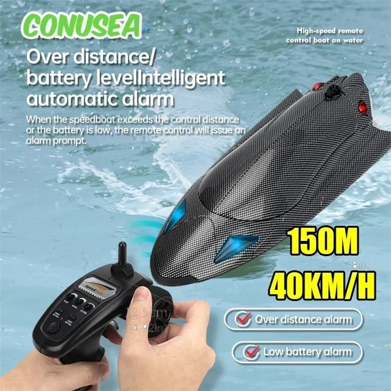 Remote Control Boat Large High Speed Water Cooled Turbojet RC Remote Control Boat With LED Light ...