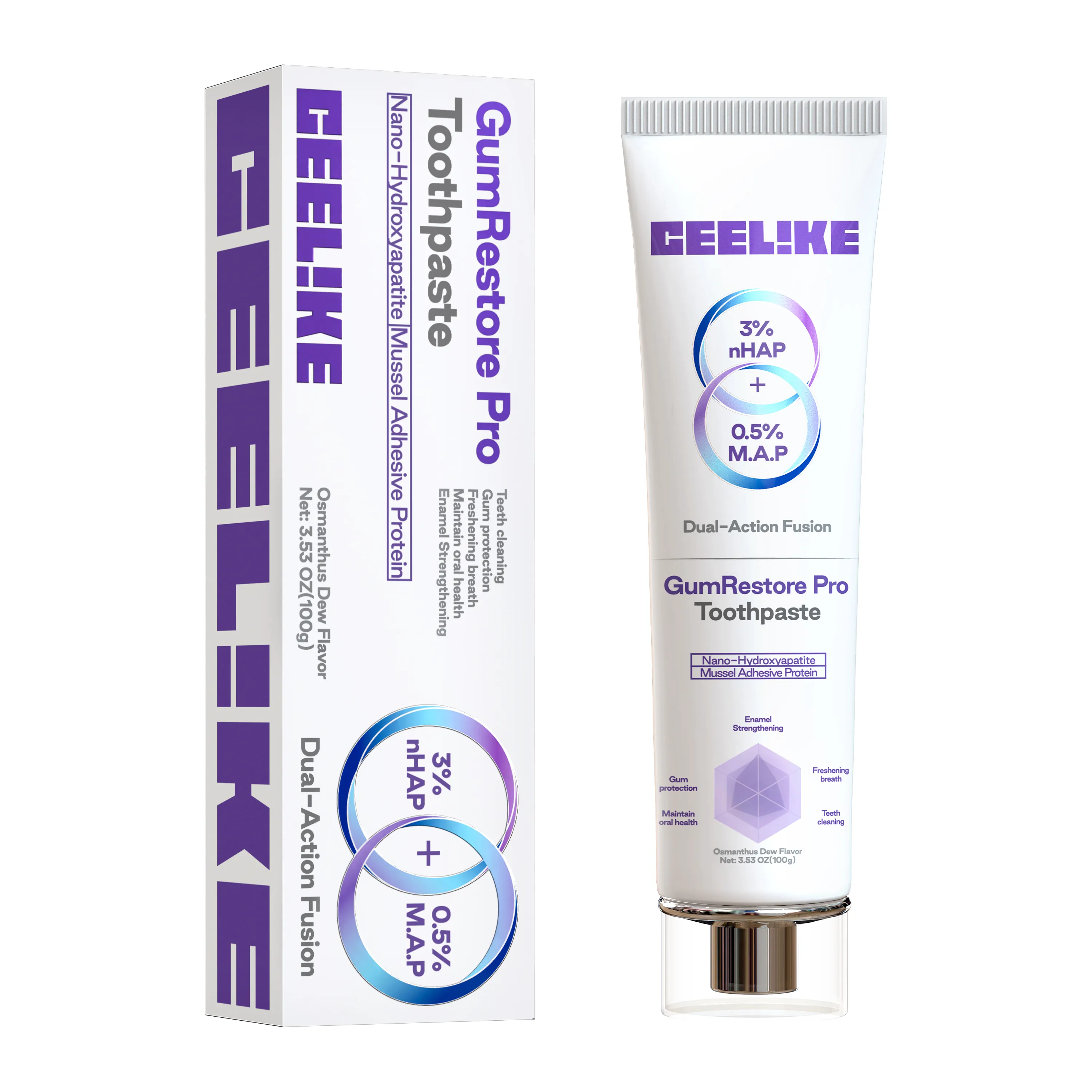 CEELIKE Dual Action Gum Care Opalescence Whitening Toothpaste With ...