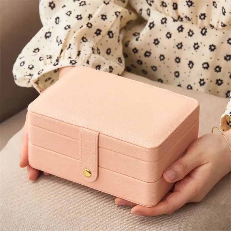1 pezzo Scatola portatile da viaggio per gioielli, organizer per