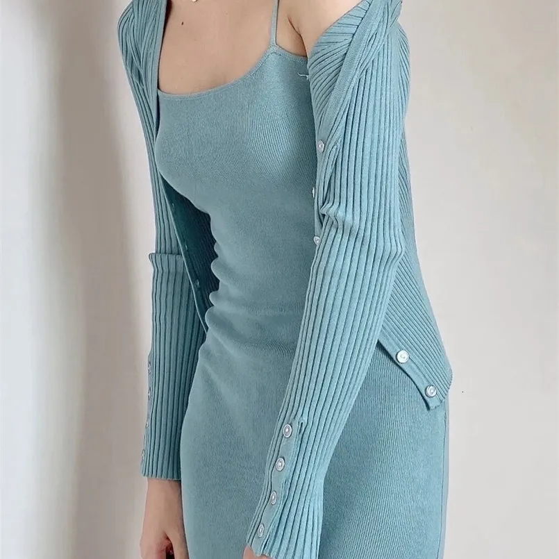 bodycon dress and cardigan set Women Two Piece Knit Sleeveless Vest Long Sleeve Button Acetate Sheath Silhouette from Dhgate Two Piece Dress cocktail dresses formal BuyXDiscount:21% Off Women's Racerback Mini Dresses 65% rayon