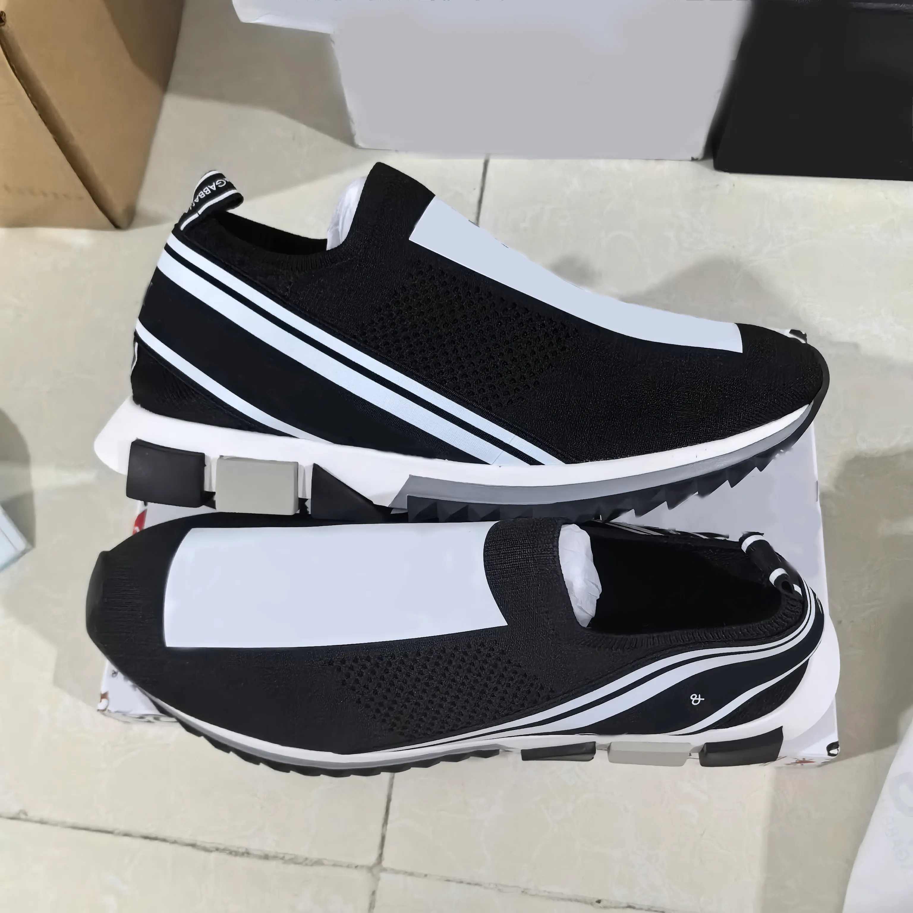 Designer Shoes Sorrento Sneakers Men Fabric Stretch Jersey Slip On