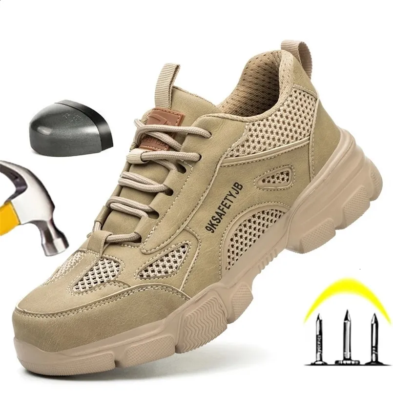 Unisex Work Sneakers Indestructible Safety Boots Women Men Steel Toe Shoes Sport Style 240822_voghion.com
