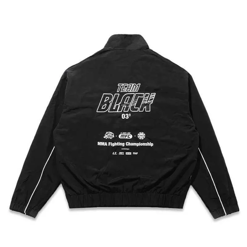 ✓ DHgate 추천 한국 만화 징크스 팀 블랙 윈드 브레이커 자켓 남성